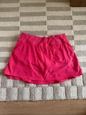 lululemon Lip Gloss Pace Rival Athletic Skirt size 8 long